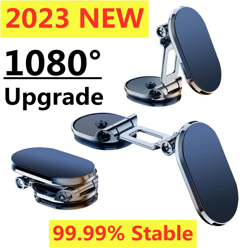 Rotate Metal Magnetic Car Phone Holder Foldable