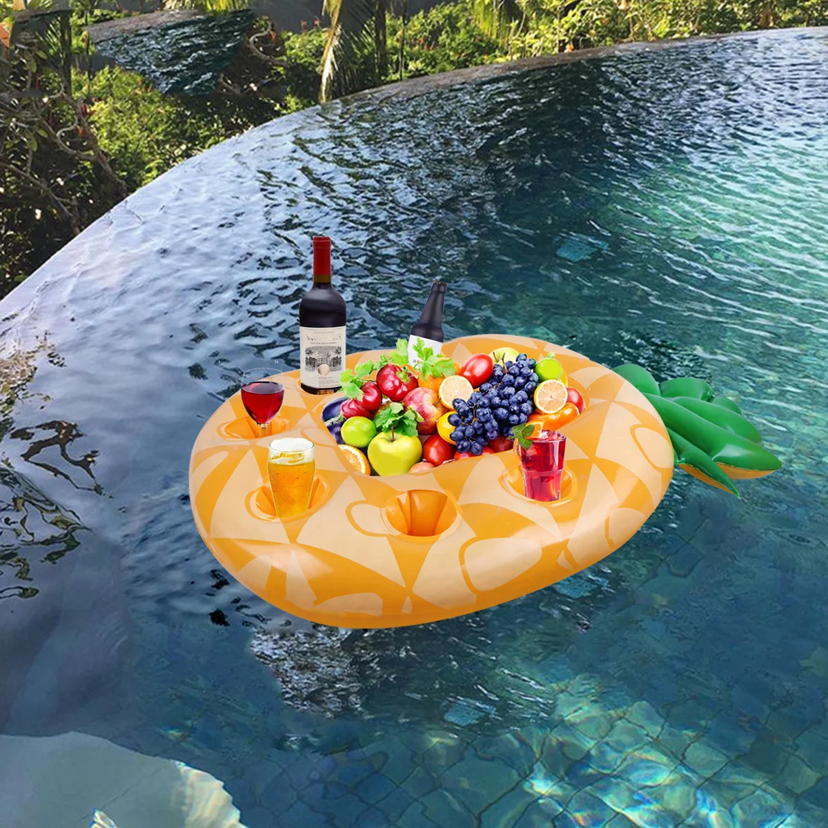 Inflatable Cup Holder Pineapple Drink Holder Swimming - Image 3