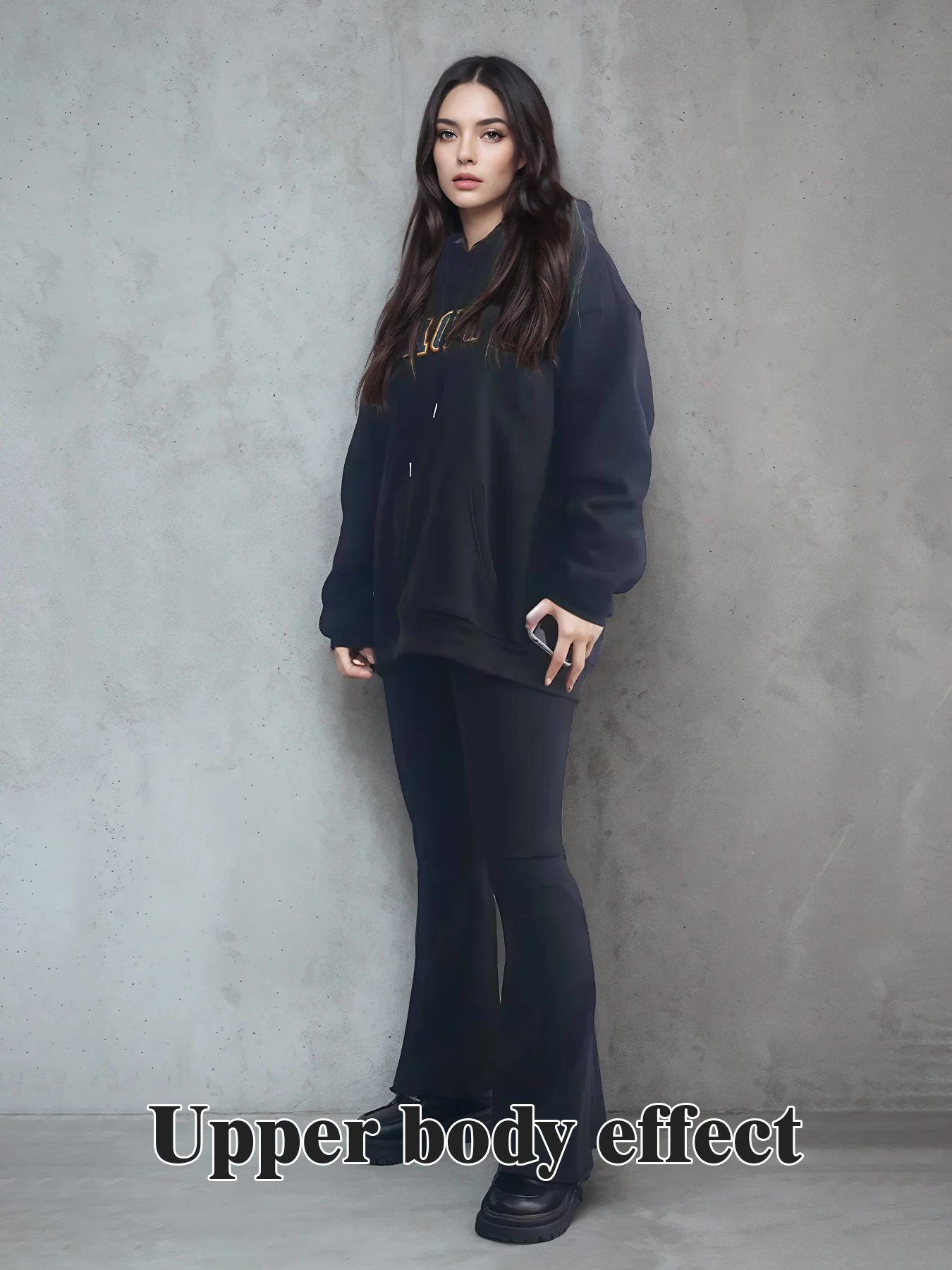 Fashionable Solid Color Long Sleeved Printed Hoodie For Both Men And Women - Image 2