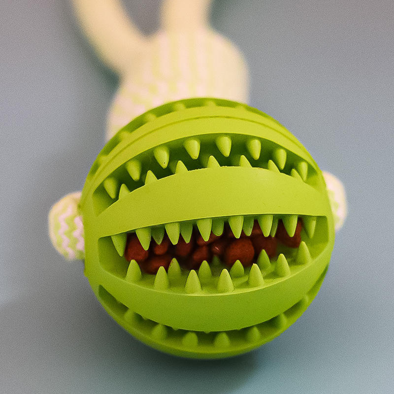 Dog Toys Treat Balls Interactive Hemp Rope Rubber - Image 4