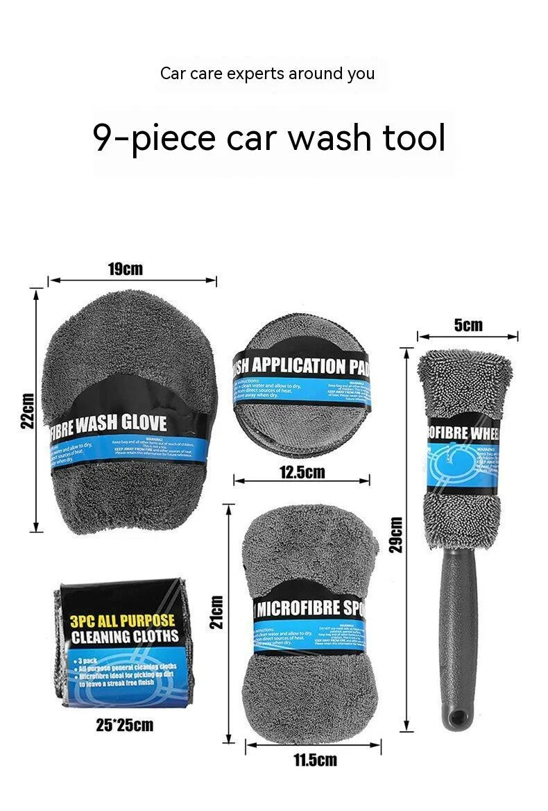 9-piece Car Wash Cleaning Set Washing Tools - Image 8
