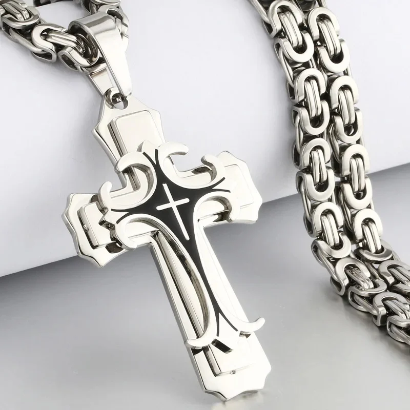 Fashion Jewelry Christian Trinity Latin Cross Necklace - Image 8