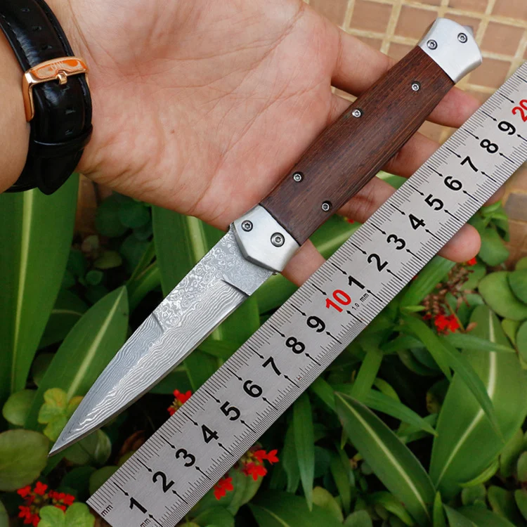 Handmade VG10 Damascus Steel Pocket Folding Hunting - Image 7