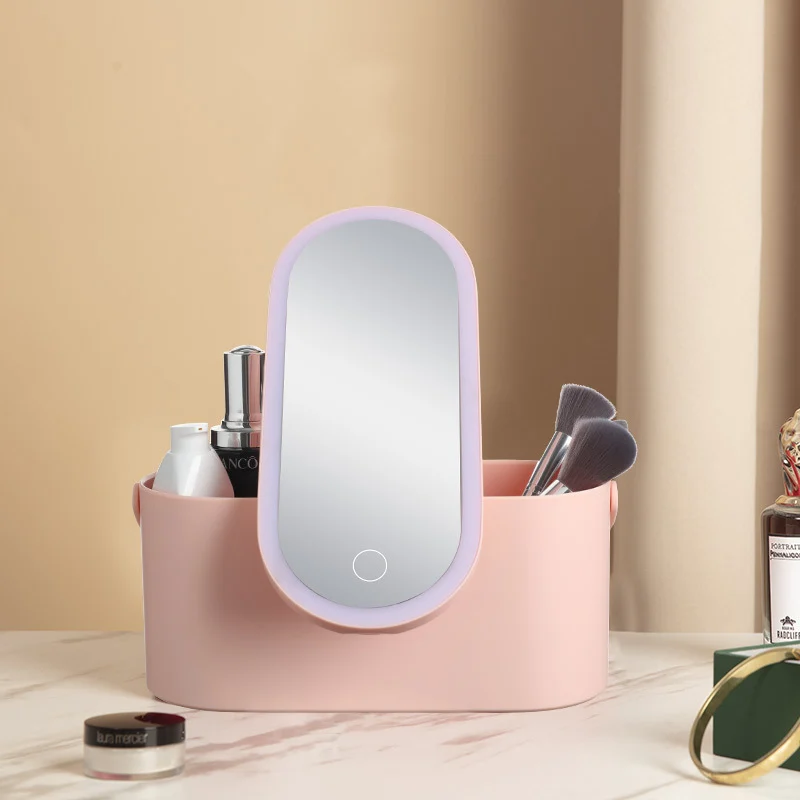 Storage Box LED Makeup Mirror Portable Portable Travel