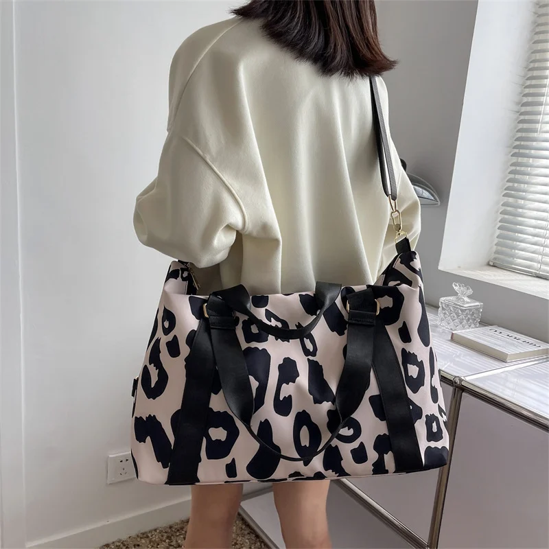 Women Travel Duffel Bag Cow Pattern Handbag Fitness - Image 9