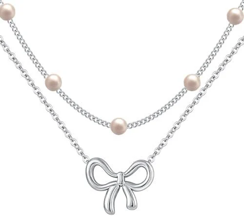 Simple Pearl Double Layer Choker Fashion Gold Color - Image 7