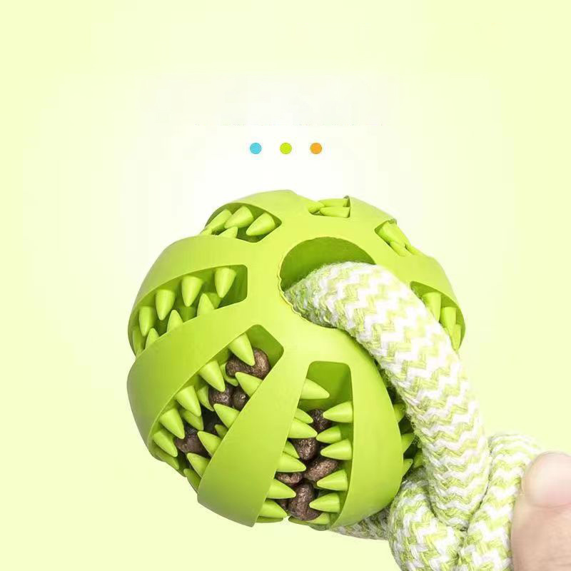 Dog Toys Treat Balls Interactive Hemp Rope Rubber - Image 3