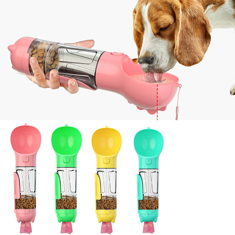 300 500ml Portable Multifunction Dog Water Bottle Food