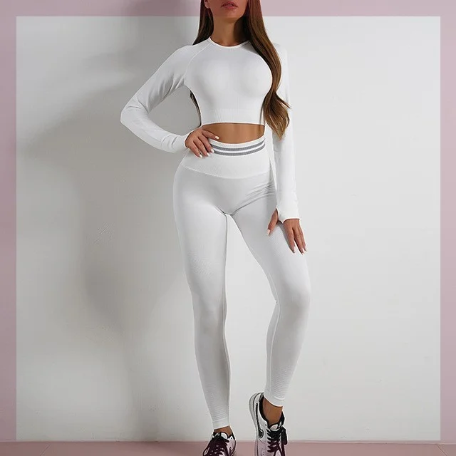 Seamless Sports Set For Women Workout Outfit Booty Yoga Pant - Image 6