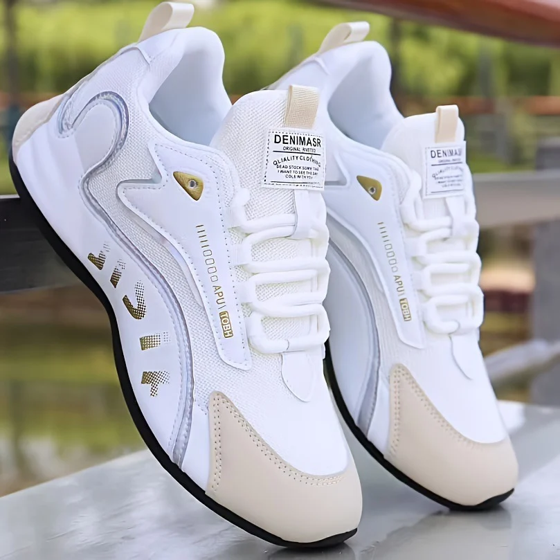 Fashion Colorblock Lace-up Sneakers for Men Breathable - Image 3