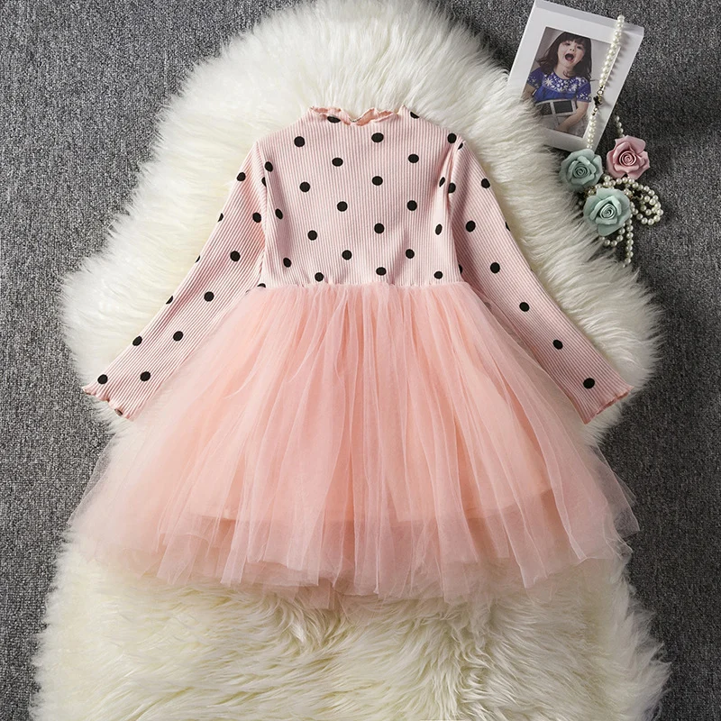 Baby Girls Spring Winter Long Sleeve Tutu Lace Dresses - Image 3