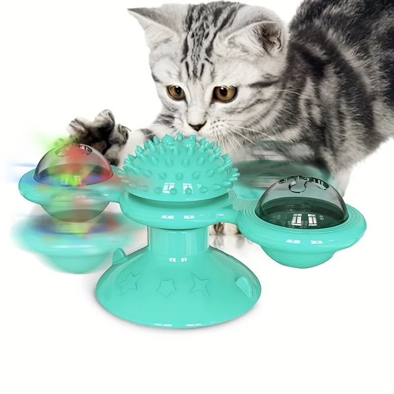 Windmill Cat Toys Cute Rotating Interactive Cat Toy - - Image 7
