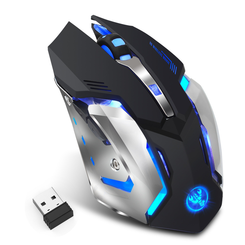 HXSJ Wireless Mouse 2.4GPI Gaming Mouse Glowing Mouse - Image 2