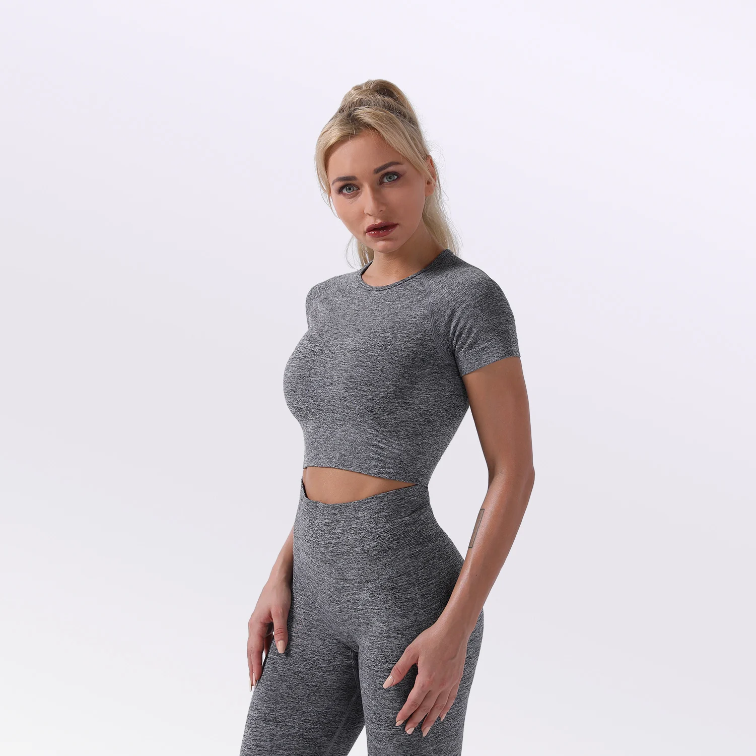 Women fitness active gym seamless botee Yoga Set - Image 5