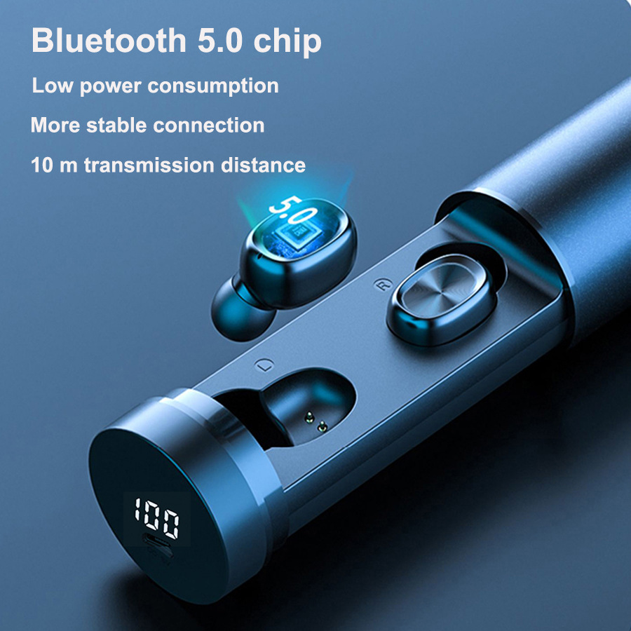 Bluetooth Earphone 5.0 Wireless 8D HIFI Sport MIC - Image 3