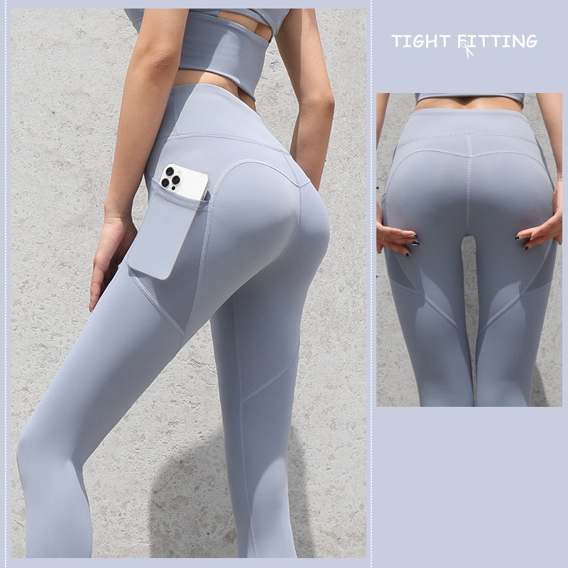 Gym Sport Seamless Leggings with Pockets Push Up High - Image 4