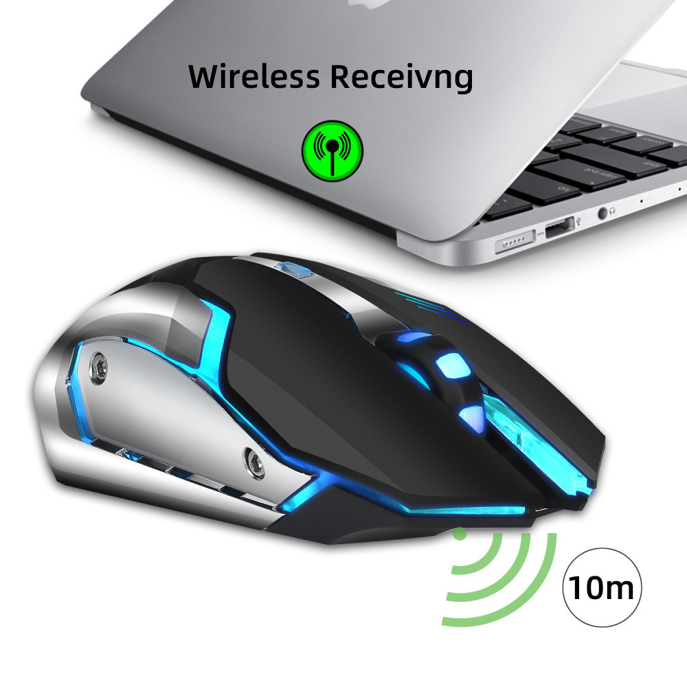 HXSJ Wireless Mouse 2.4GPI Gaming Mouse Glowing Mouse - Image 5