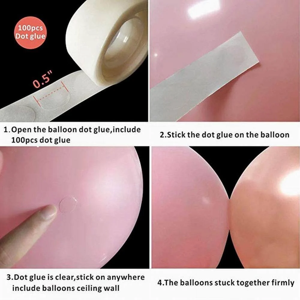 127pcs Pink Balloon Arch Garland Kit White Pink Gold - Image 4