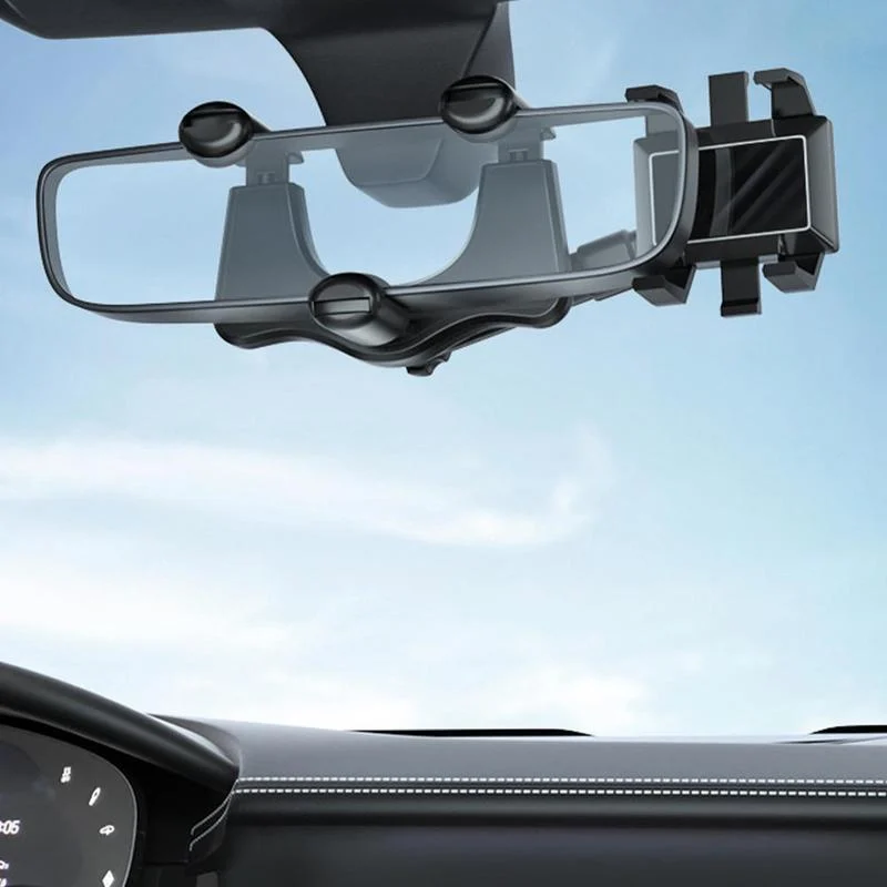 Rearview Mirror Phone Holder for Car Rotatable and - Image 9