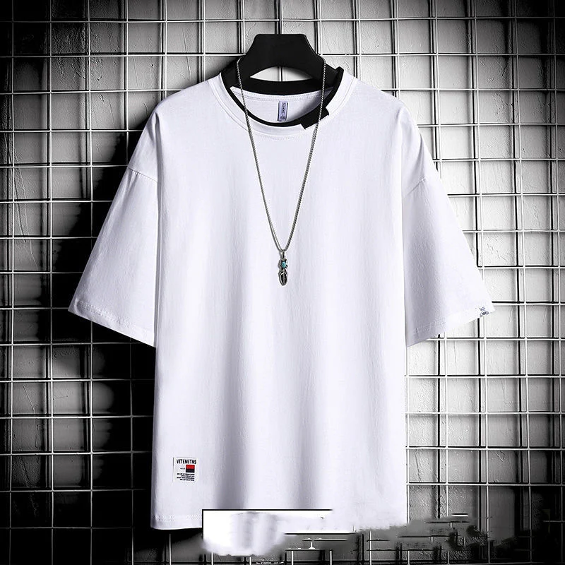 Hong Kong style loose T-shirt men - Image 7