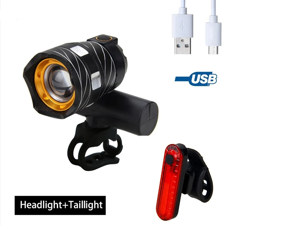 Bicycle USB Light Highlight Warning Light Mountain Bike - Image 2