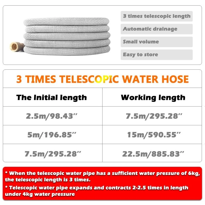 Telescopic hose hose nozzle set water gun - Image 4