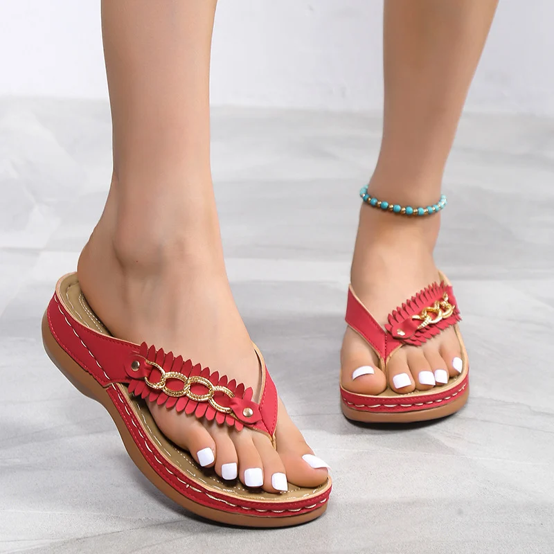 Summer Women Wedge Sandals with Chain Anti-Slip - Image 6