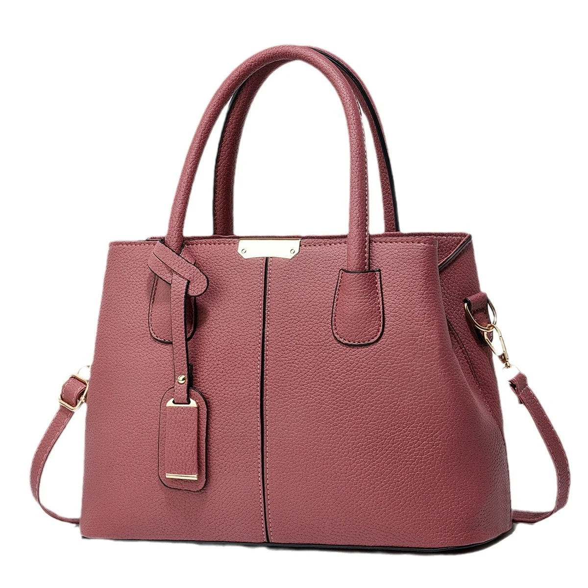 Women PU Leather Handbags Ladies Large Capacity Tote - Image 6
