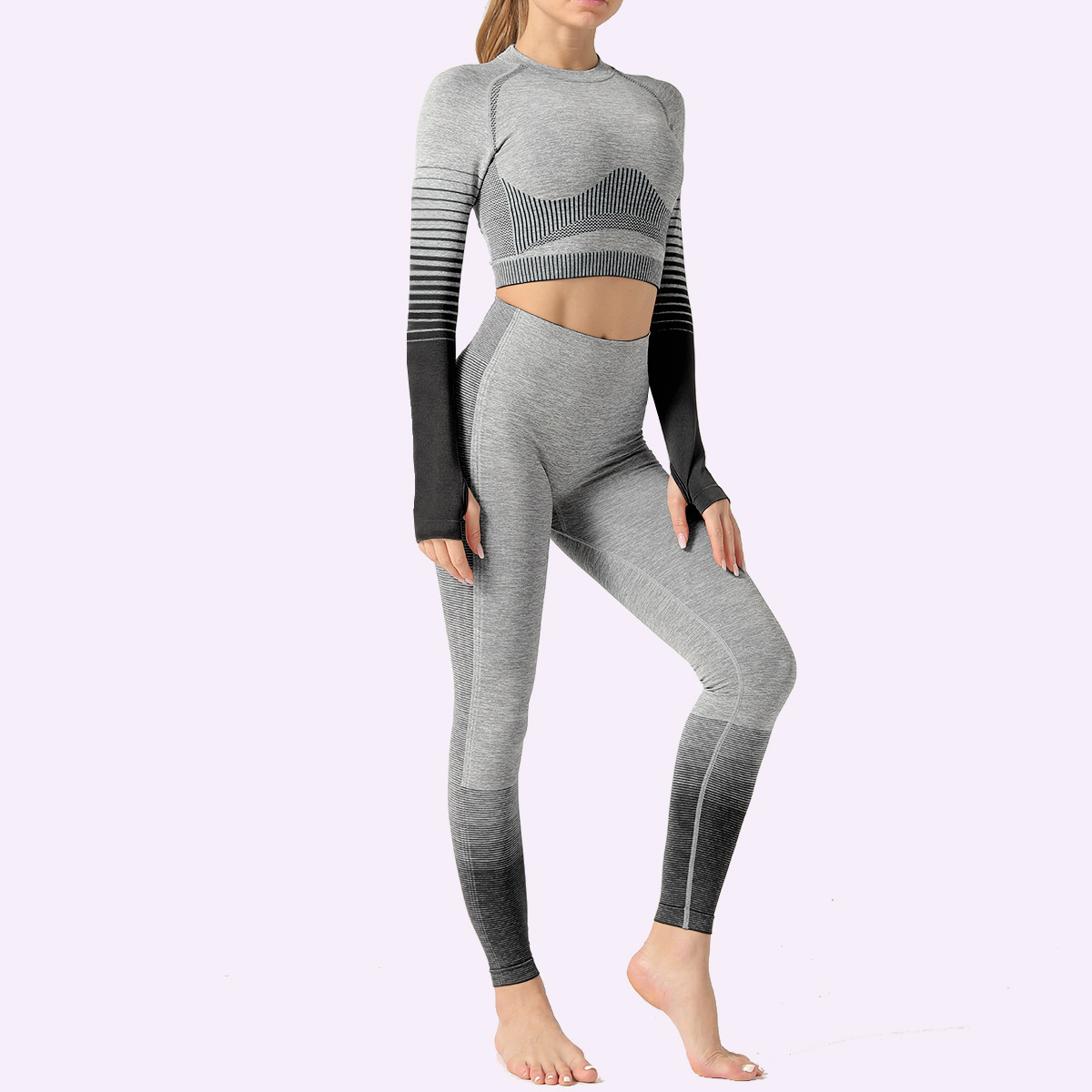 LANTECH Women Yoga Sets Gym Fitness Athletic 2 Pcs - Image 8