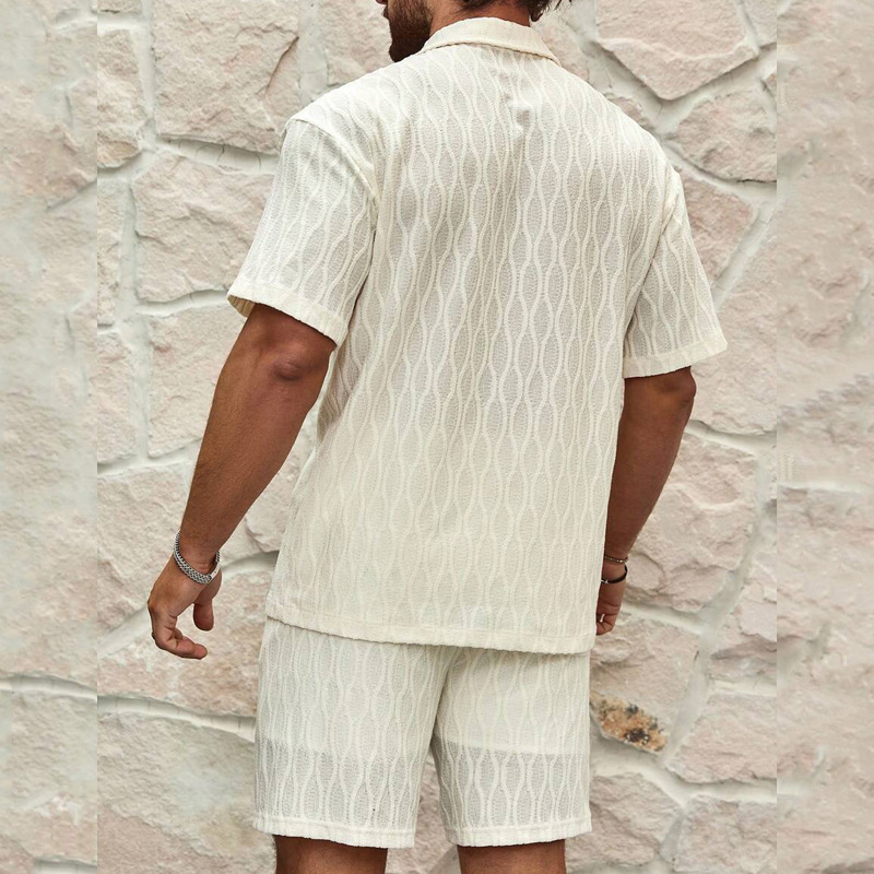 Men Tracksuits Summer Fashion Solid Loose Casual Two - Image 3