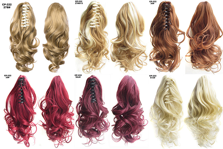Long Wave Ponytail Wrap Around Ponytail Clip in Hair - Image 4