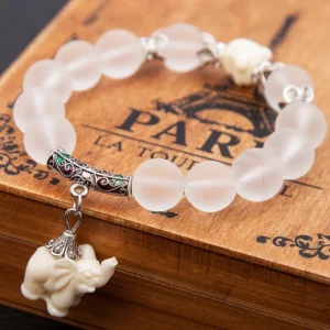 Crystal Elephant Charm Bracelet Bead Cultural Bracelet