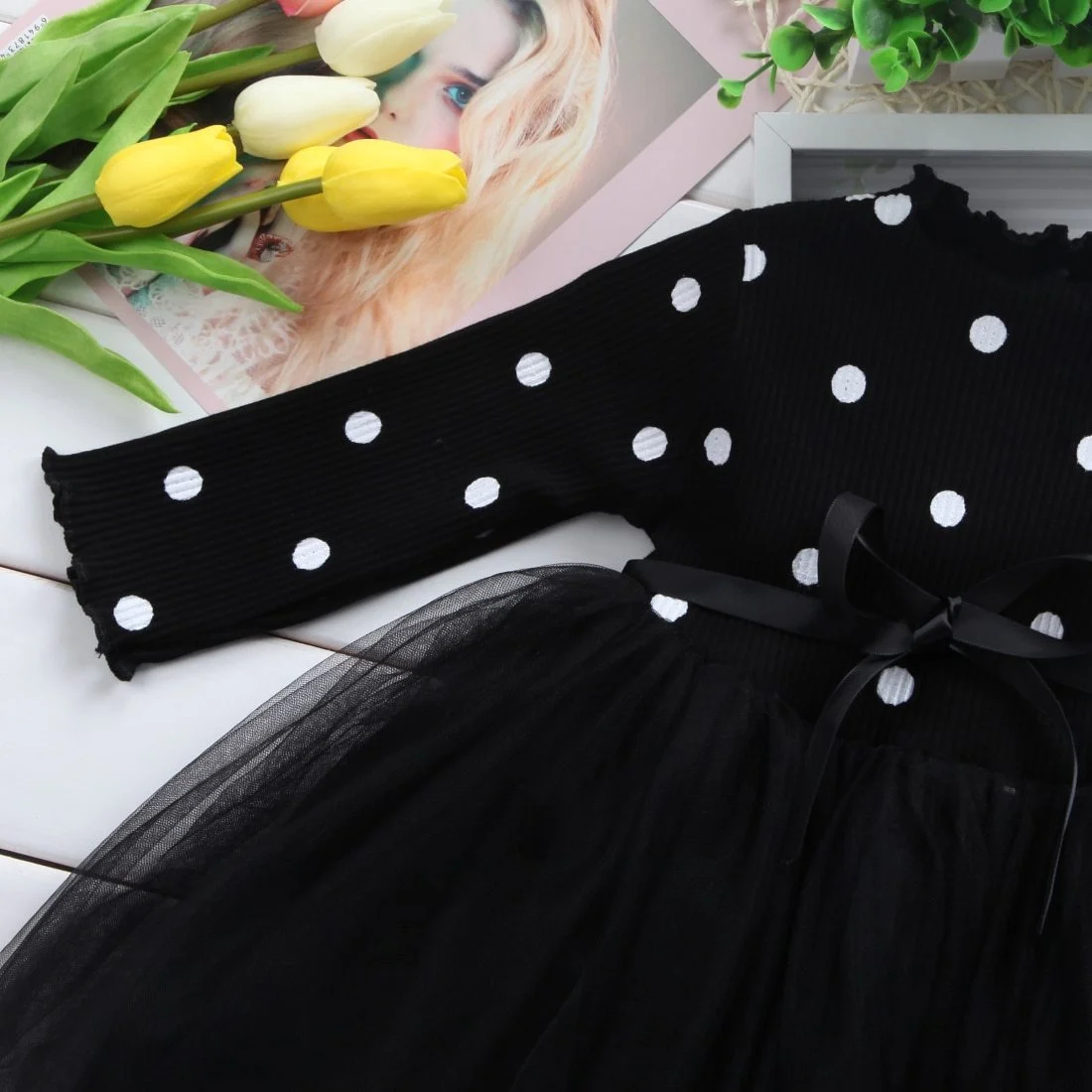 Baby Girls Spring Winter Long Sleeve Tutu Lace Dresses - Image 6