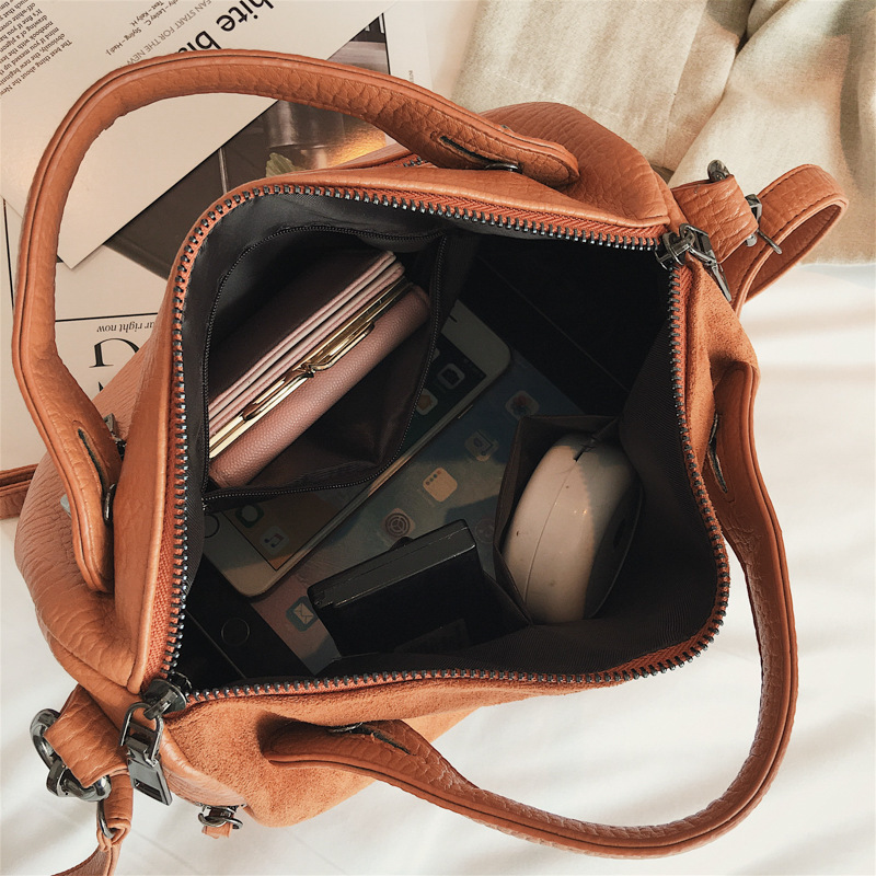 High Quality Big Casual Tote Female Shoulder Bag Soft - Image 3