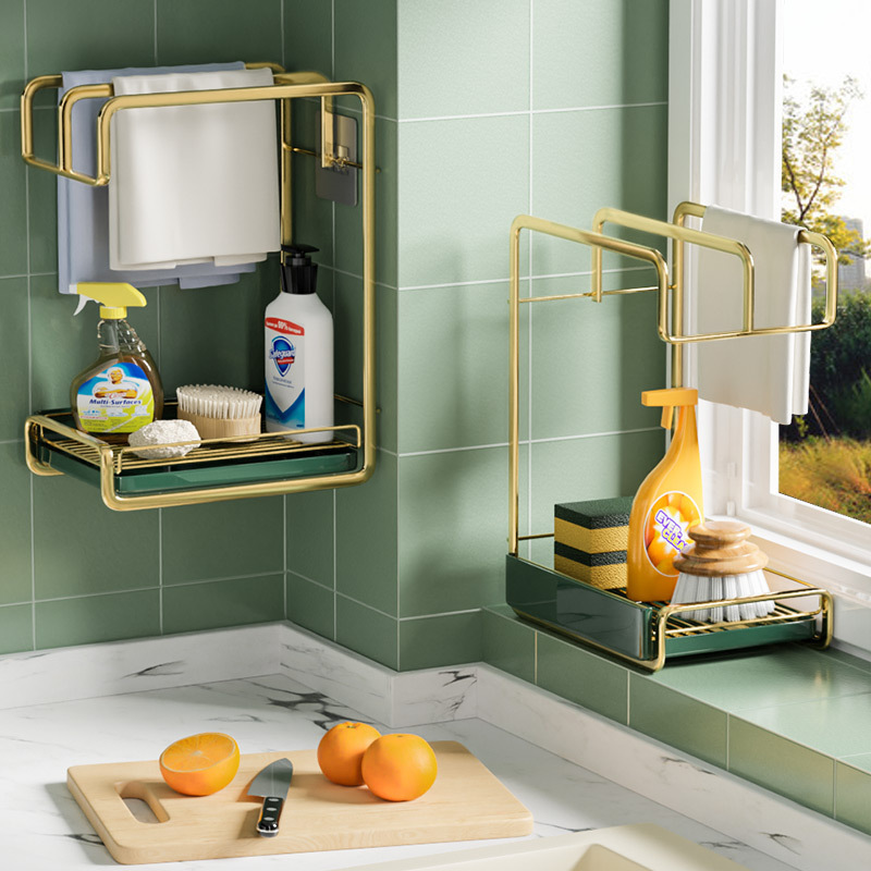 Sponge Holder Wall Mounted Kitchen Organizer Dish