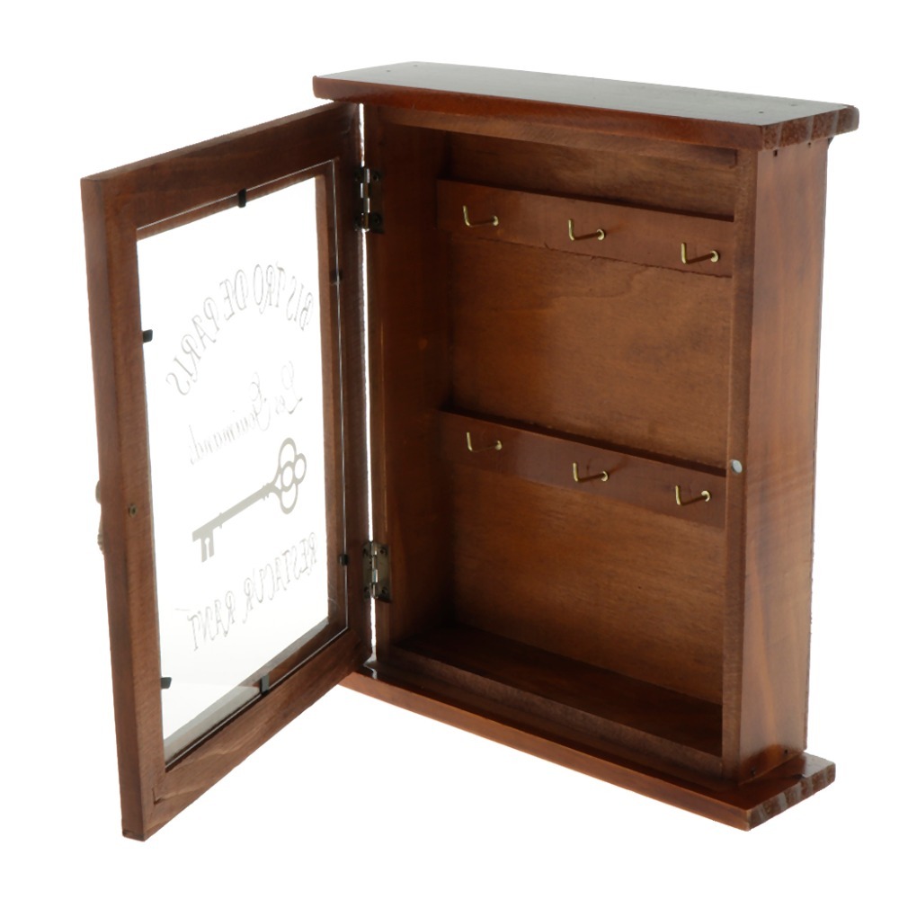 Vintage European Style Wooden Key Storage Cabinet Key - Image 6