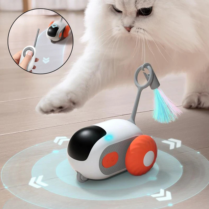 Interactive Remote Control Cat Toy Car – USB Rechargeable