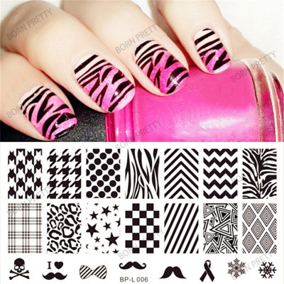 Nail Art Printing Template Painting Transfer Set Tool