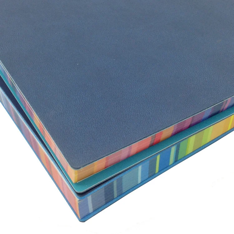 Colorful Rainbow Side A5 Leather Cover Notebook - Image 5