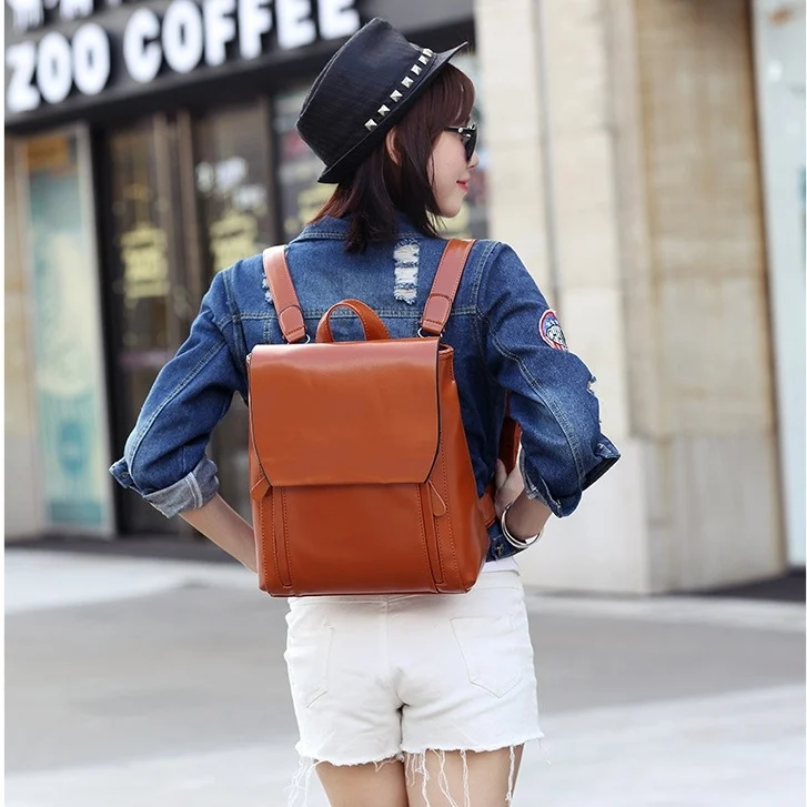 Women Backpack Cross Body Shoulder Bag Genuine Leather - Image 2