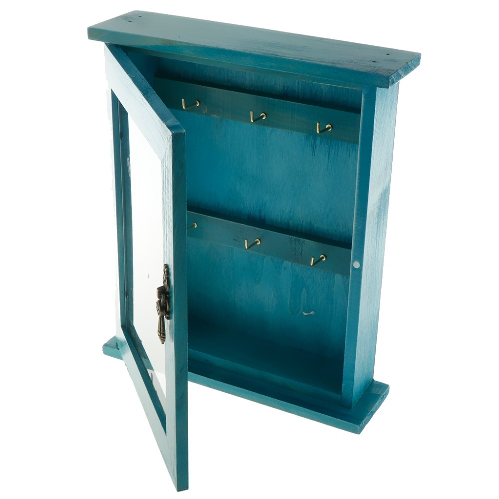 Vintage European Style Wooden Key Storage Cabinet Key - Image 4