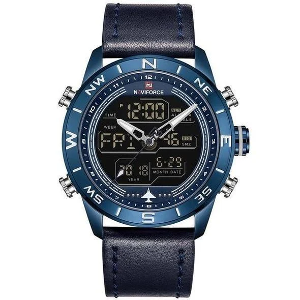 NAVIFORCE 9144 Fashion Gold Men Sport Watches Mens LED - Image 5