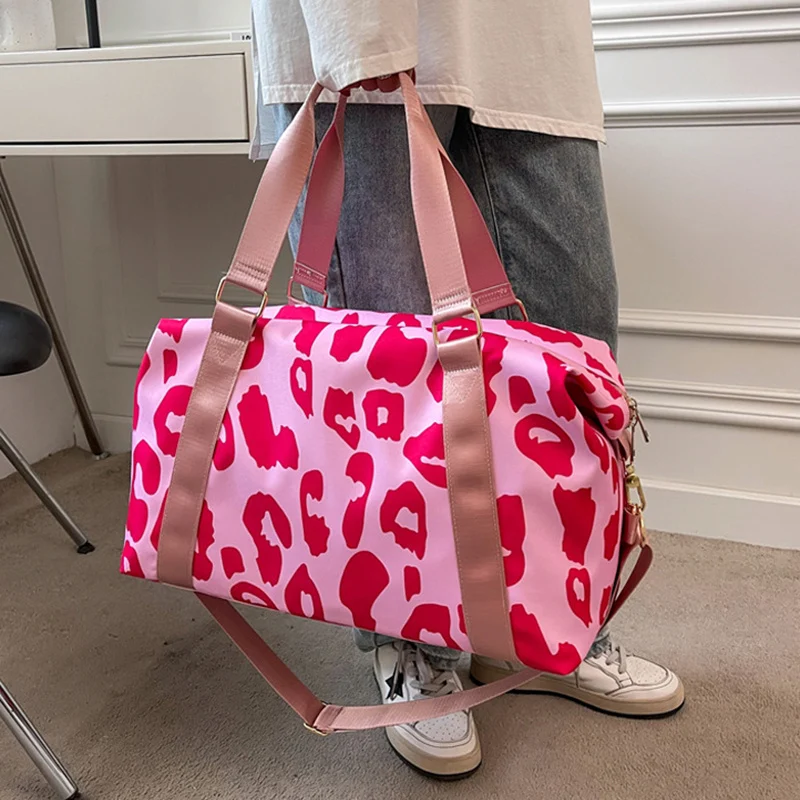 Women Travel Duffel Bag Cow Pattern Handbag Fitness - Image 5