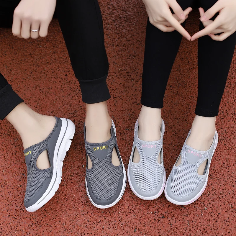 Mesh Shoes Summer Sports Slippers Women Men Casual Slip - Image 2