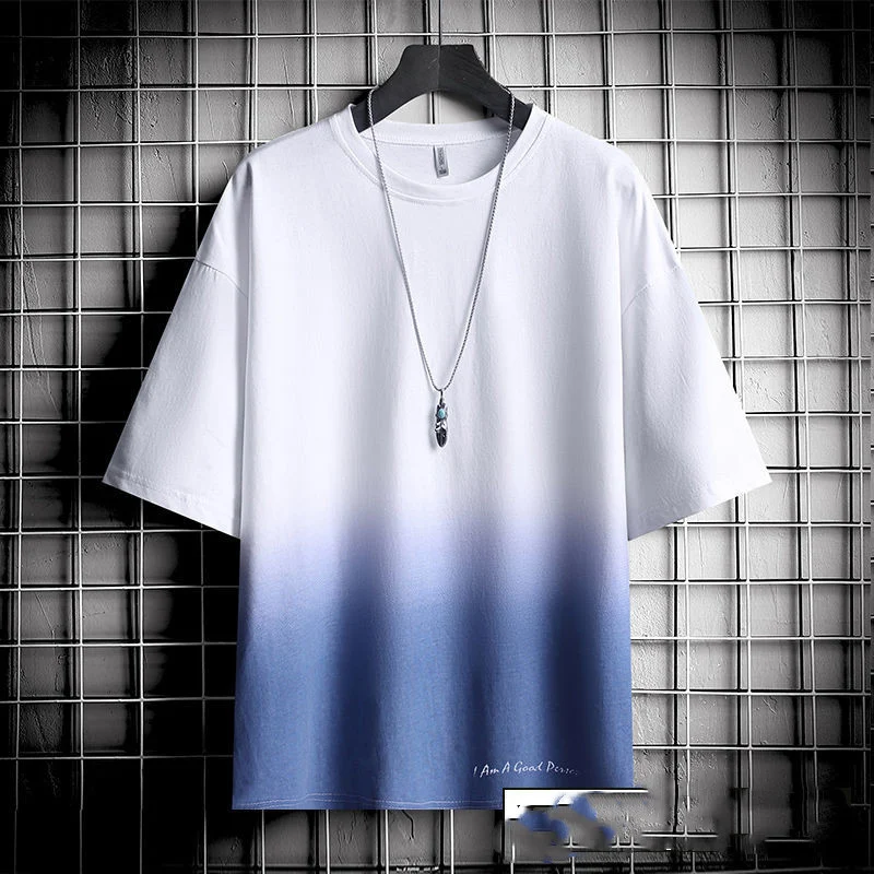 Hong Kong style loose T-shirt men - Image 9