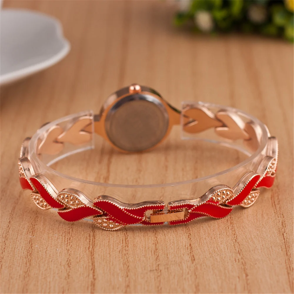 Leaf bracelet quartz wrist watch - Image 4