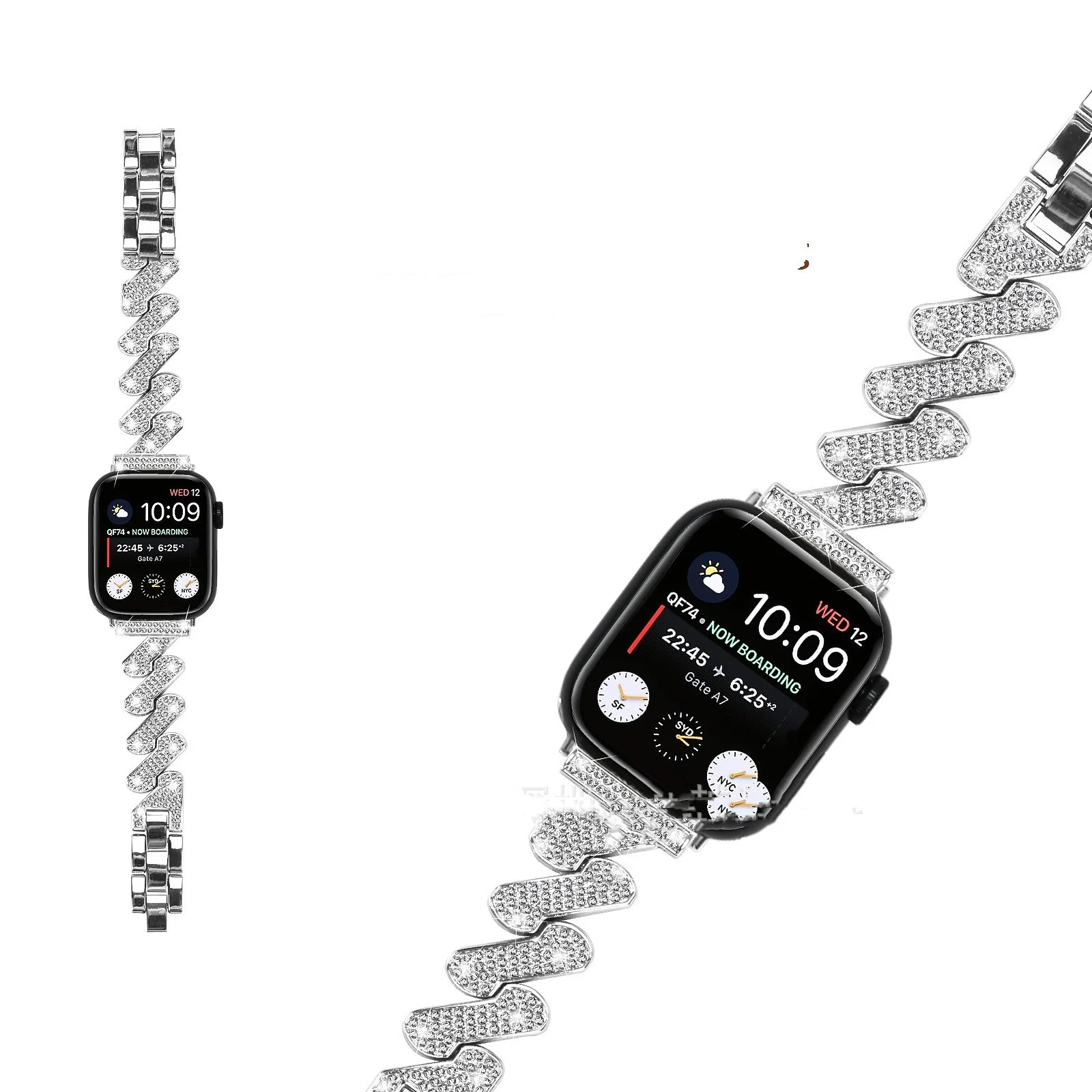 7-word Diamond-embedded Smart Watch Band - Image 6