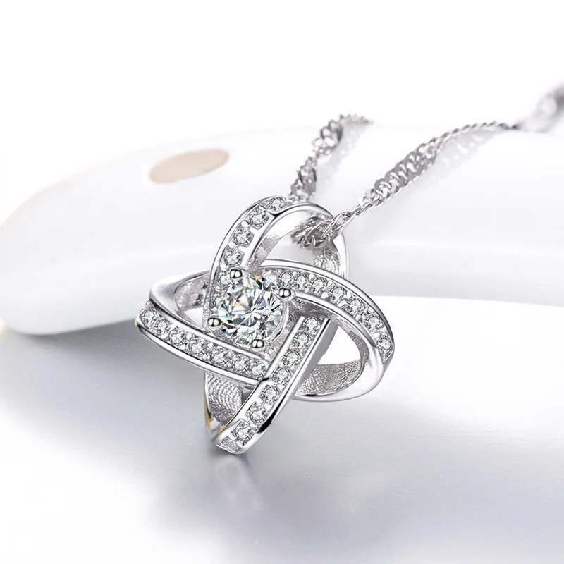 925 Sterling Silver Necklace for Women Forever Heart - Image 3