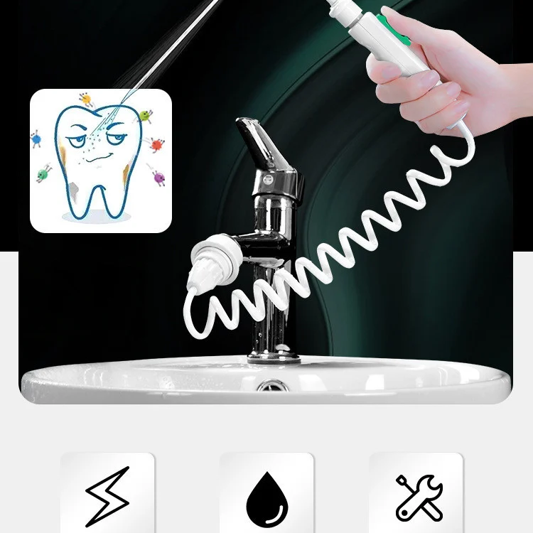 Faucet Irrigator 6 Jet Nozzles Portable Teeth - Image 4