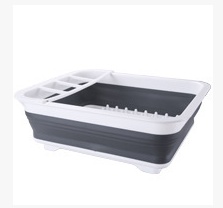 Folding Kitchen Dish Drainer Drying Rack Tableware - Image 4